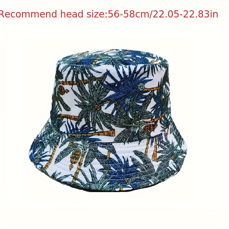 1pc Reversible Hawaiian Pattern Bucket Hat For Men Women Fisherman Hats  Ideal Choice For Gifts, Shop Now For Limited-time Deals