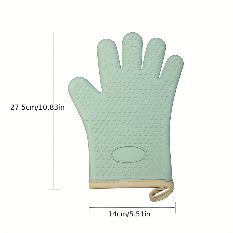 1/2pcs, Silicone Oven Mitts, High Temperature Resistant Silicone