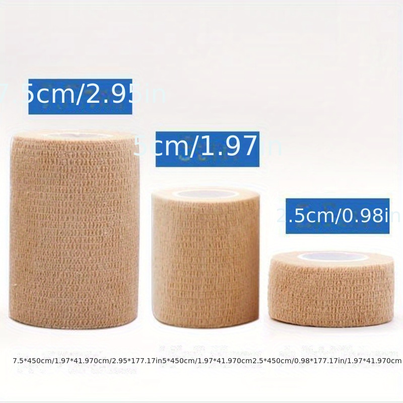 7 rollos de vendas autoadhesivas no tejidas para protector de uñas, 1.0 in  x 14.8 ft, 1 pulgada x 5 yardas, cinta elástica cohesiva impermeable, banda