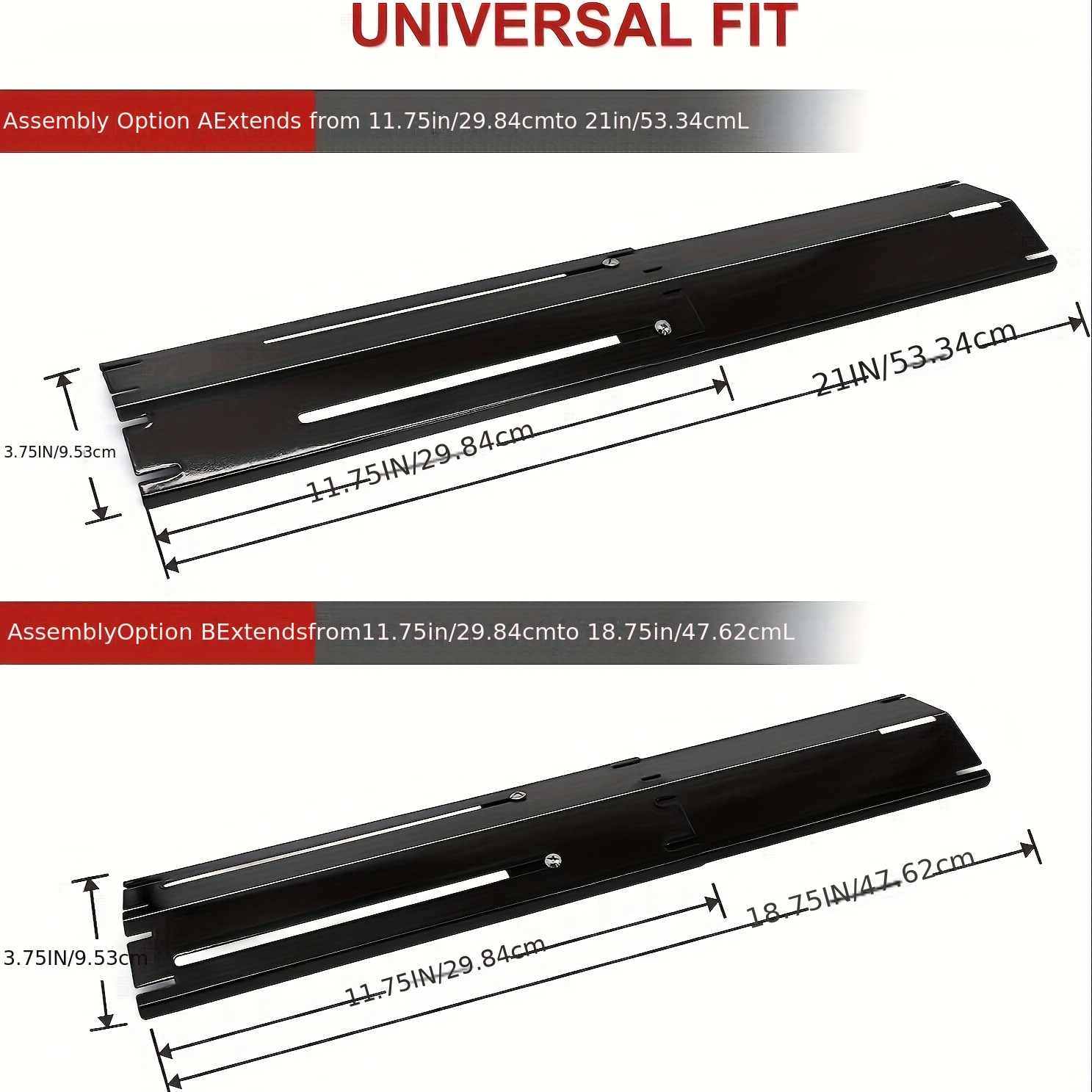 Adjustable Porcelain Steel Heat Plate Shield for Gas Grill
