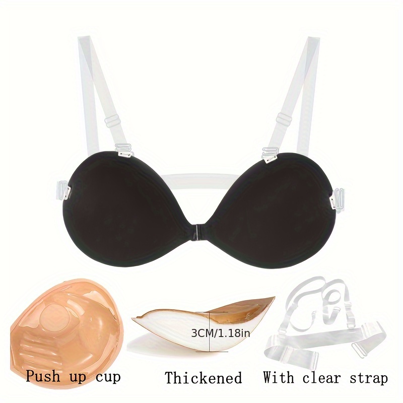 ECMLN Women Silicone Bra Invisible Push Up Stick On Self Adhesive