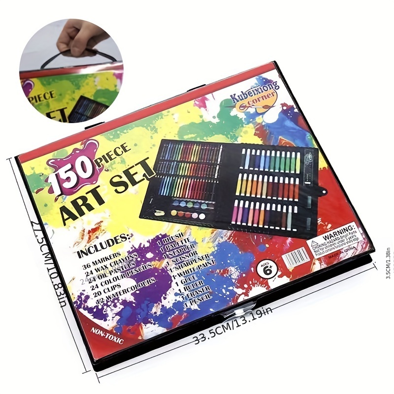 Art Set , 150 Piece Kids Coloring Set With Pencils, Paints