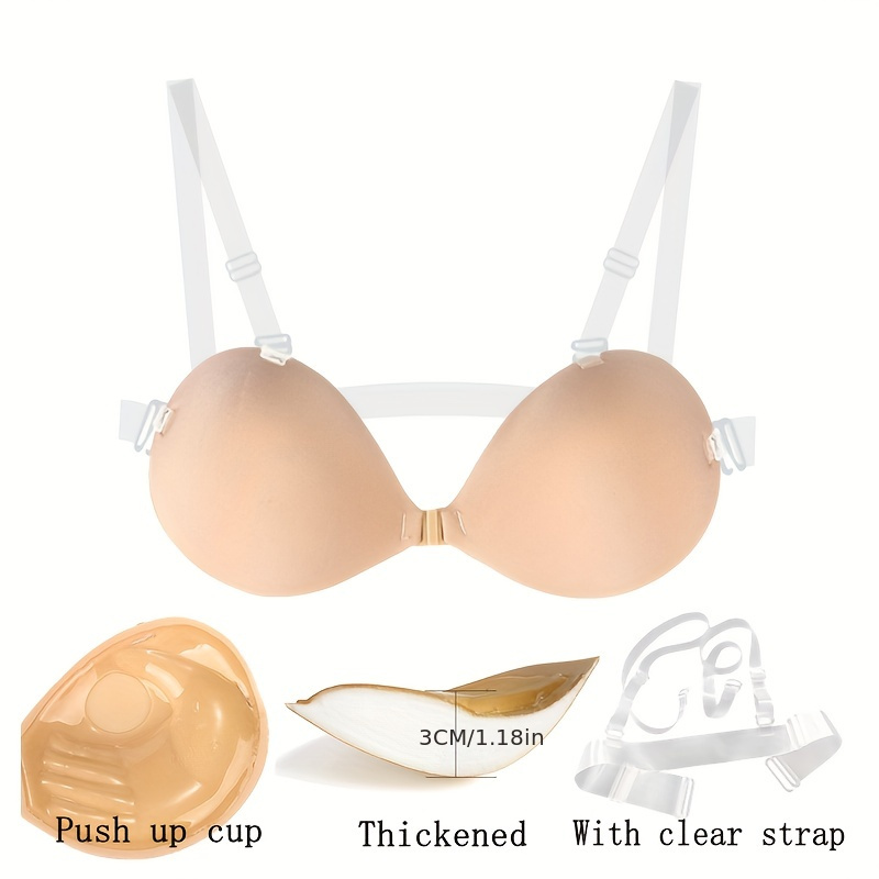 JBEELATE Women Self Adhesive Bra Lift Up Underwire Invisible Silicone  Push-up Bra 