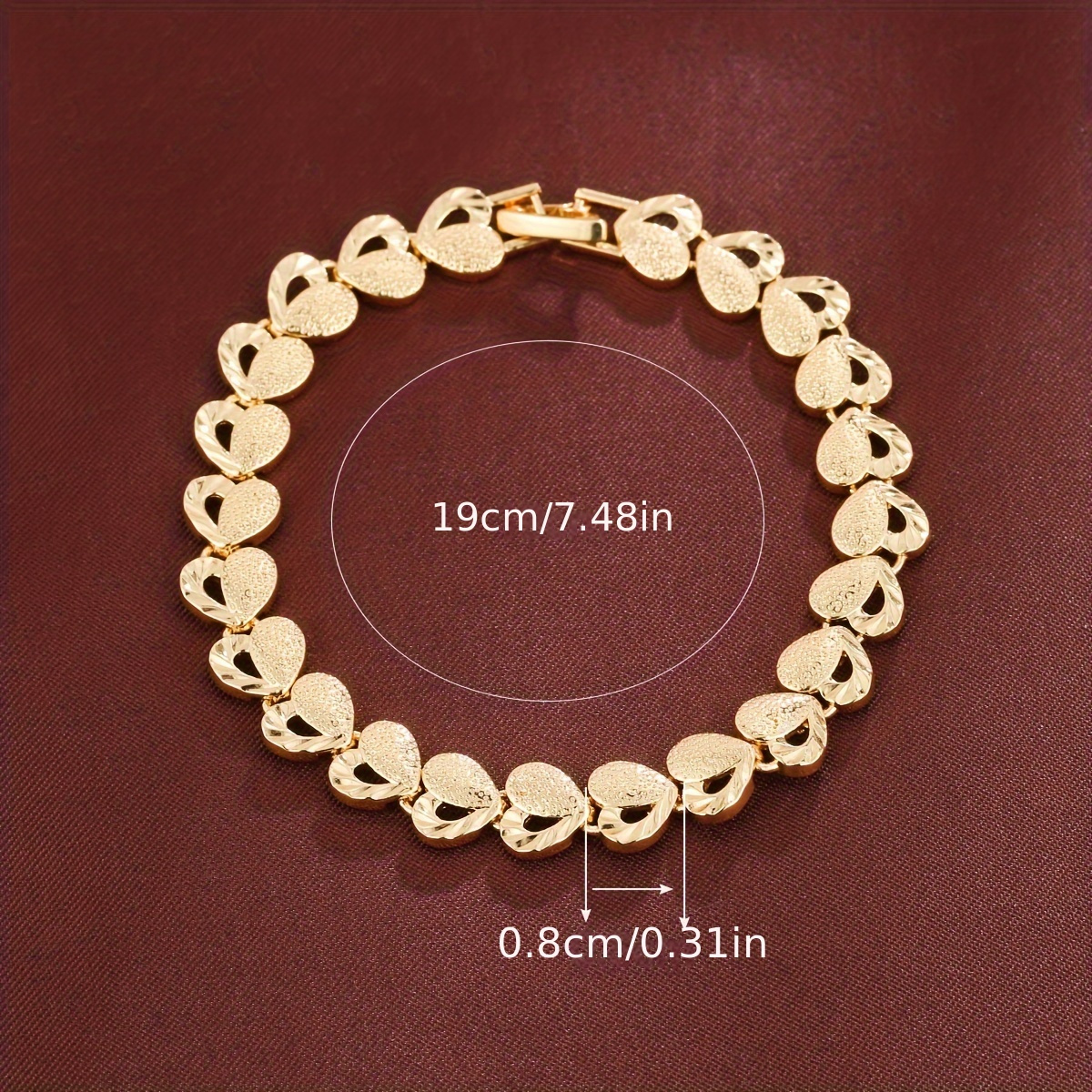 Delicate Women's Heart Bracelet, Daily Wear