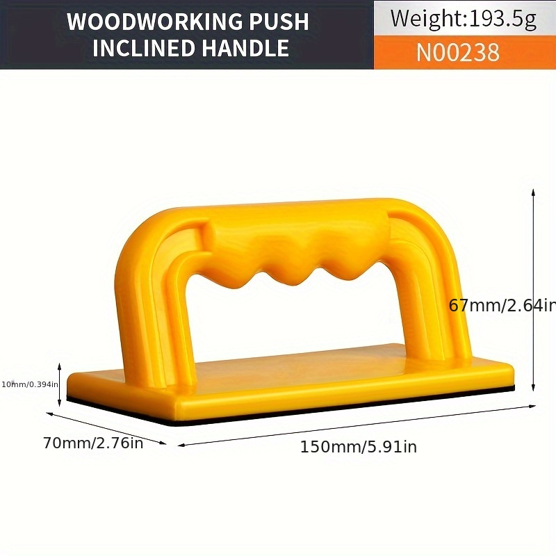 Newshark Ergonomic Woodworking Safety Tool - 3-Directional Push Handle with Side/Downward/Foward Force for Table Saws, Band Saws &amp; Milling Press - Bright Yellow Non-Electric Feed Aid for Professional Woodworking Safety, Band Saw Aid | Ergonomic Handle Design | Comfortable Grip, Woodworking Tools