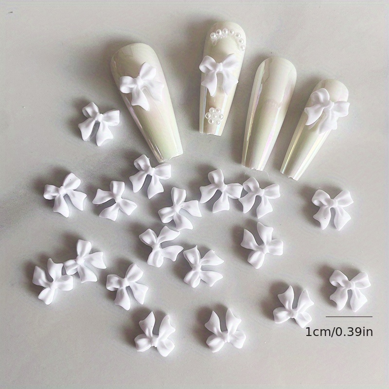 3d Resin Bows Nail Charms Bow Resin Nail Art Decorations Ornament Jewelry Diy Manicure Design Accessories 20 Pcs