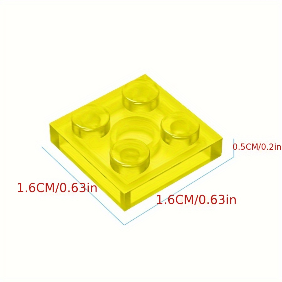 60pcs 6 Colors MOC Transparent Compatible 3022 Short Bricks Building Blocks