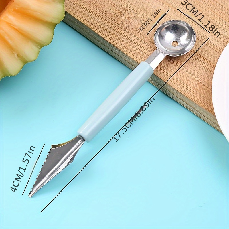 Goxawee Double-headed Melon Baller Scoop, Stainless Steel Fruit Carving  Cutter Knife, Dual-purpose Stainless Steel Cooking Spoon For Diy Cutting  And Scooping Watermelon, Cantaloupe, , Ice Cream, Cheese Grater, Meatballs  - Temu