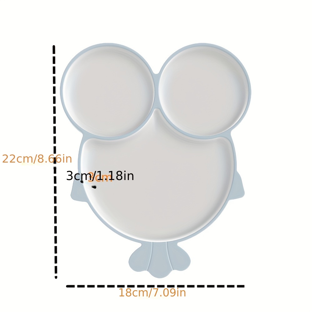 Silicone Children's Dinner Plate Baby Supplementary Food Tableware Cartoon