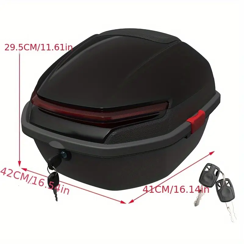 AHR 30L Motorcycle Tail Box – Universal Scooter Storage Carrier / Trunk Top Case