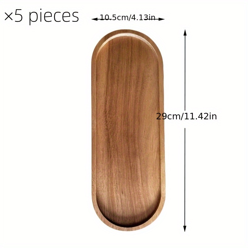 TEMU 5 Wooden Trays, 10&; And 12&; Charcuterie Boards, Oval Wooden Platters, Wooden Dinner Plates, Platters, Cheese Plates, Bulk Desserts, Snacks, Breads, Fruits, Appetizers