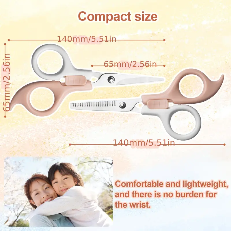hair scissors set hair cutting thinning shears nail clipper scissors set baby grooming set for newborn baby toddler kids details 3