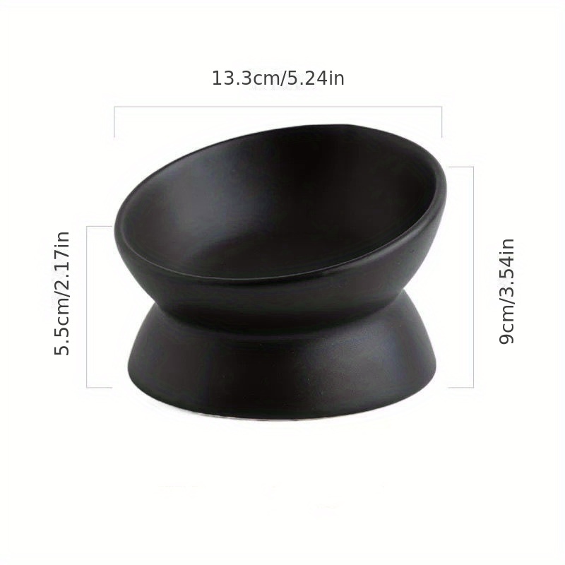 Image of Raised Non-slip Ceramic Pet Food Bowl - Perfect For !