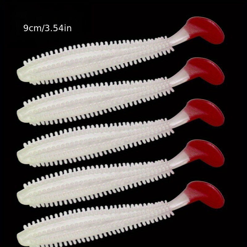 5pcs Soft Maggots Tail Swimbaits Soft Plastic Fishing Lures - Temu