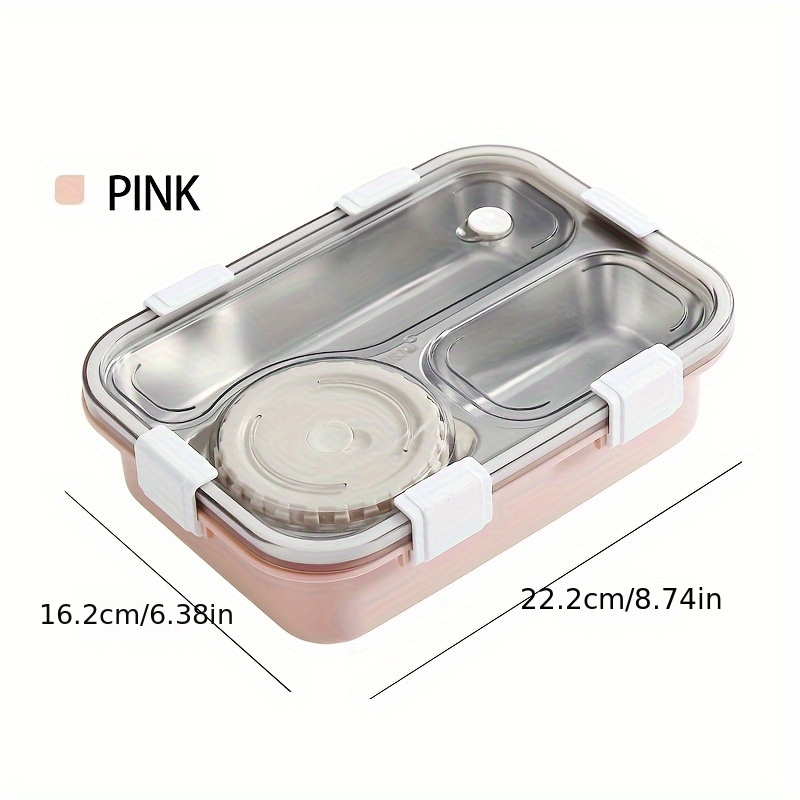 Lunch Box, 304 Stainless Steel Bento Box, 3 / 4 Compartments Food  Container, For School Students And Office Workers, Kitchen Gadgets, Kitchen  Accessories, Travel Accessories - Temu