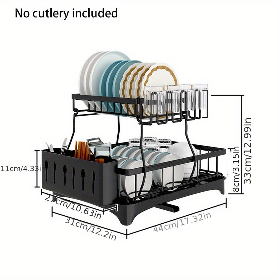 1 Estante Secar Platos Estante Platos 2 Niveles Mostrador - Temu