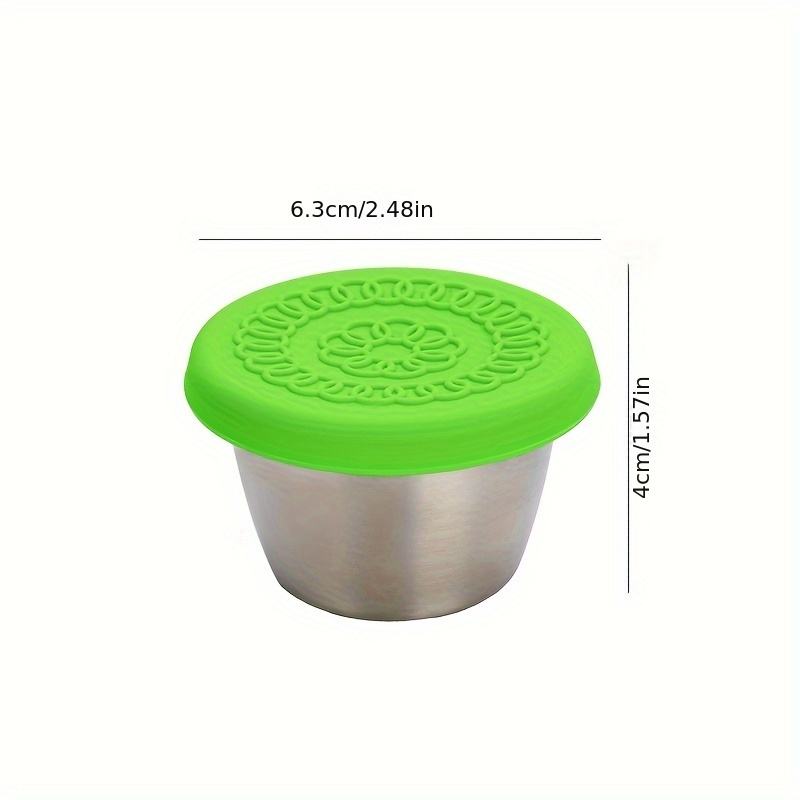 Food Dispensers, Stainless Steel Seasoning Containers With Lids, Reusable  Sauce Containers, Salad Dressing Containers, For Travel, Office And School,  Kitchen Accessories - Temu