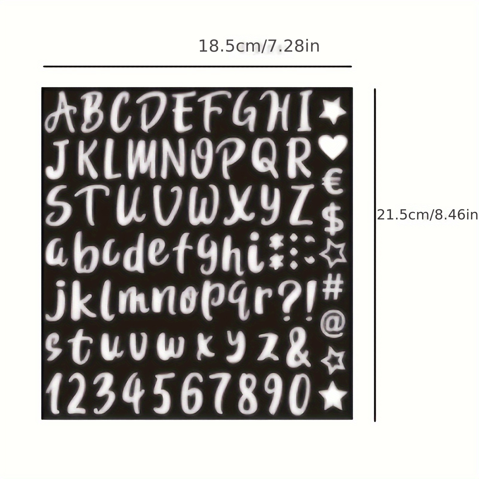 6 Hojas Letras Autoadhesivas Adhesivas Vinilo Letras - Temu