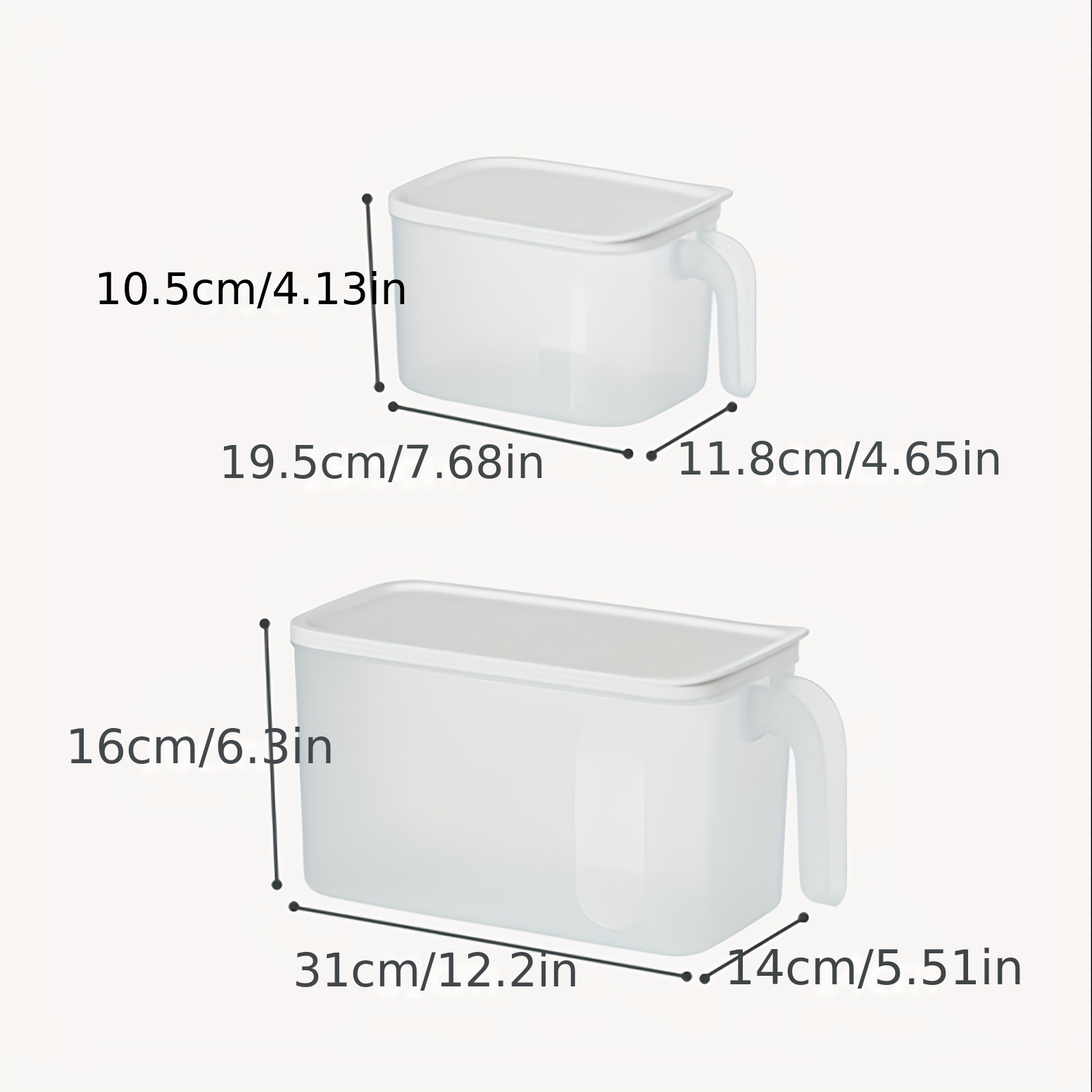 Frosted Transparent Storage Box Refrigerator Organizer Bins - Temu