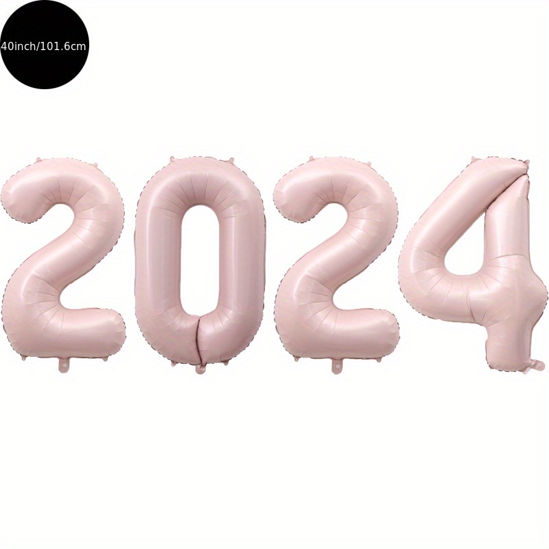  2024 Balloons Rose Gold 40inch 2024 Balloon Numbers