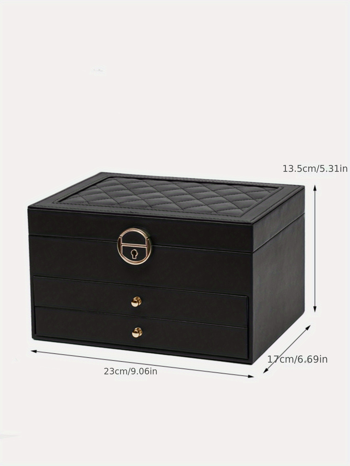 One Pack Jewelry Storage Box High-end Exquisite Necklace Earrings Earrings  Golden Jewelry Storage Box Leather Large Capacity Multi-layer - Temu