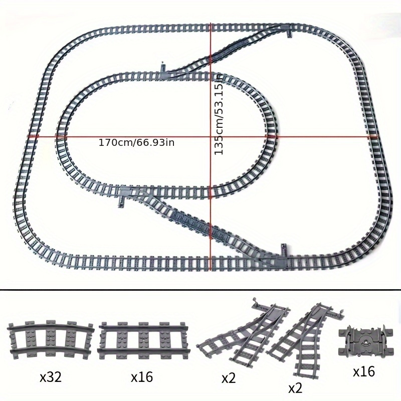 35 Pièces Train De Chemin De Fer Urbain Vue Sur La Rue Bricolage Rail  Divisé Rail