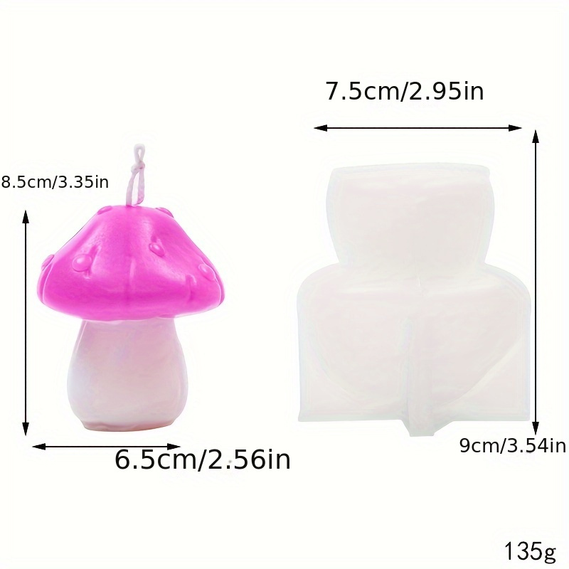 1pc Mushroom House Candle Silicone Mold For Diy Wax, Gypsum, Aroma Therapy  Home Decoration