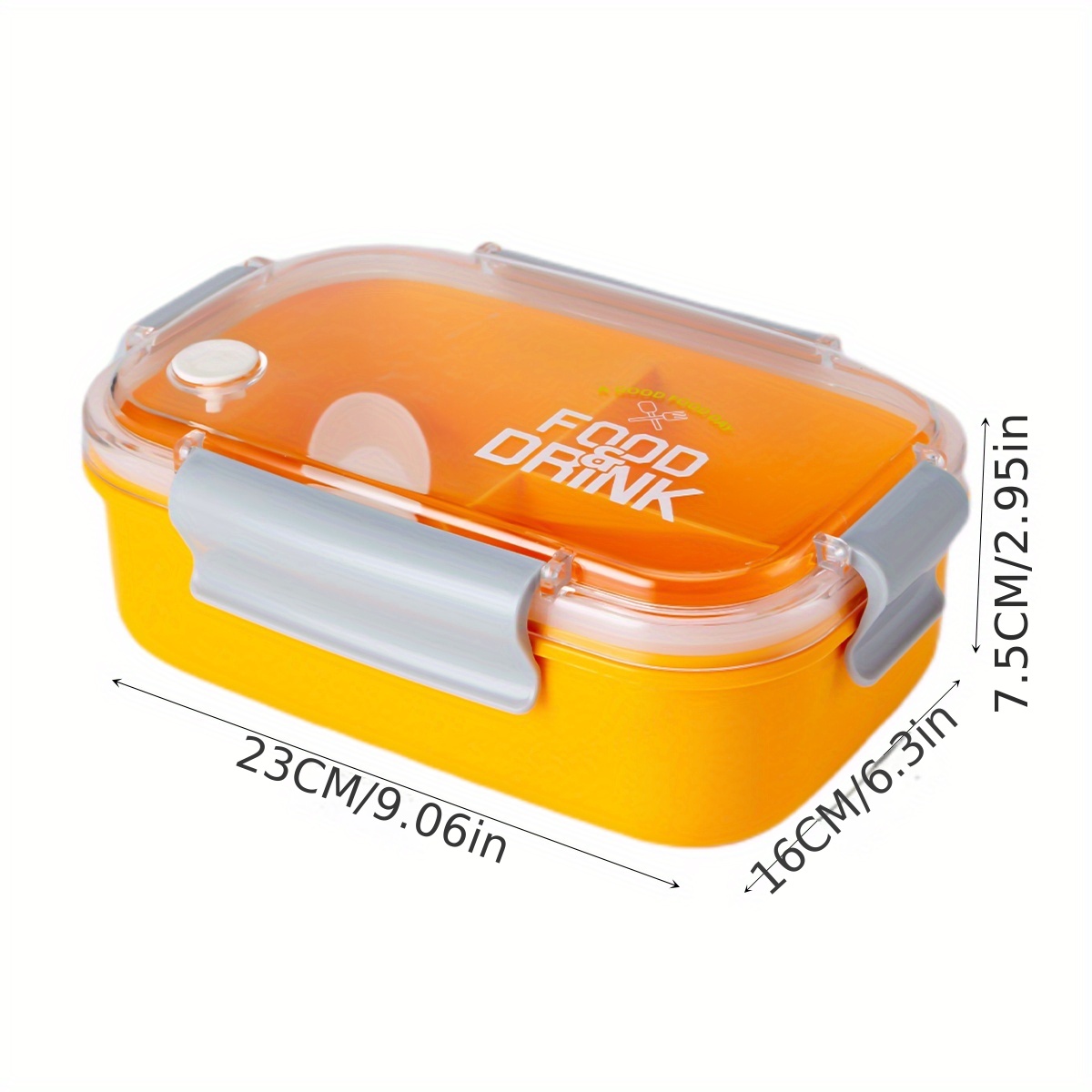 Lunch Box For Adults, 1200ml Kids Bento Box With 3 Compartments