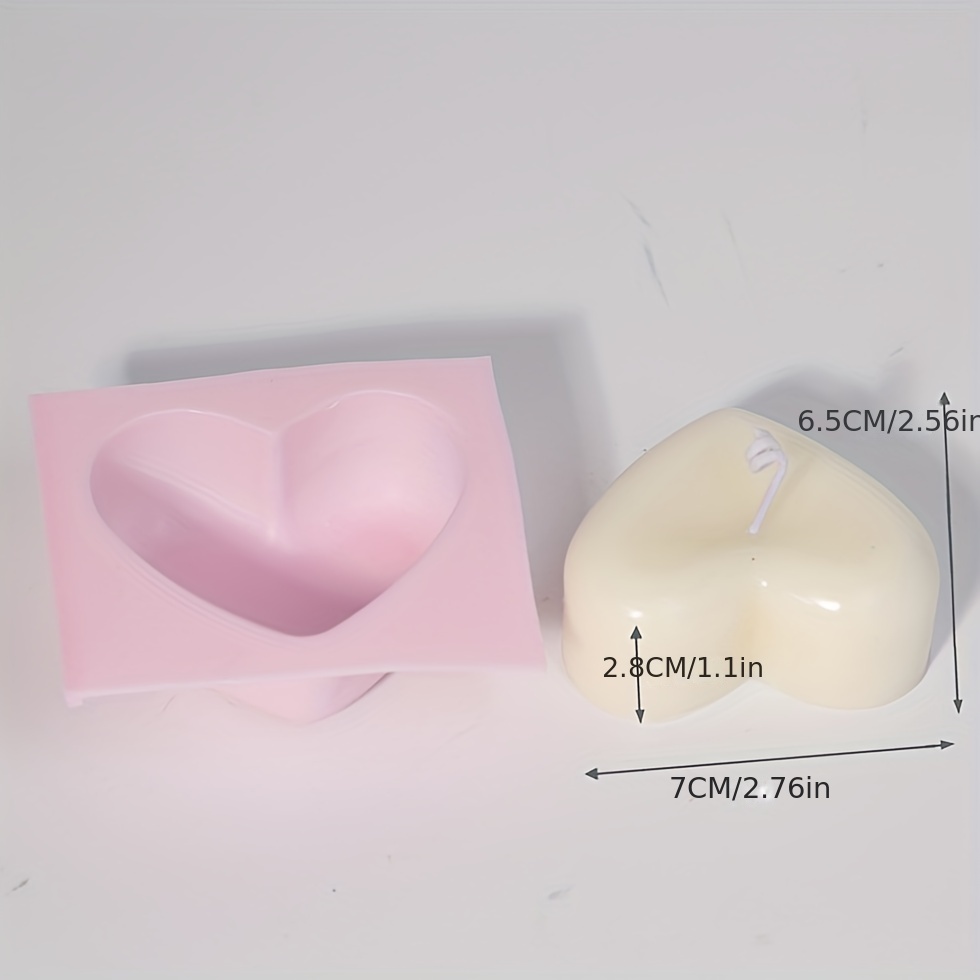 Aromatherapy Candle Love Heart Silicone Mold Cute Faceted - Temu