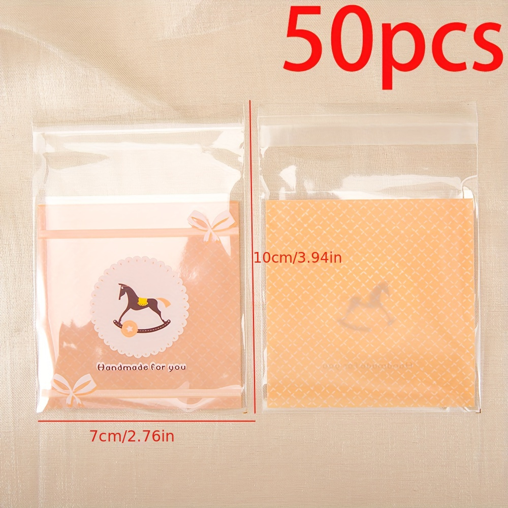 50pcs Jewelry Plastic Self-adhesive Bags With Hanging Hole, Diy Jewelry  Packaging & Display Bags
