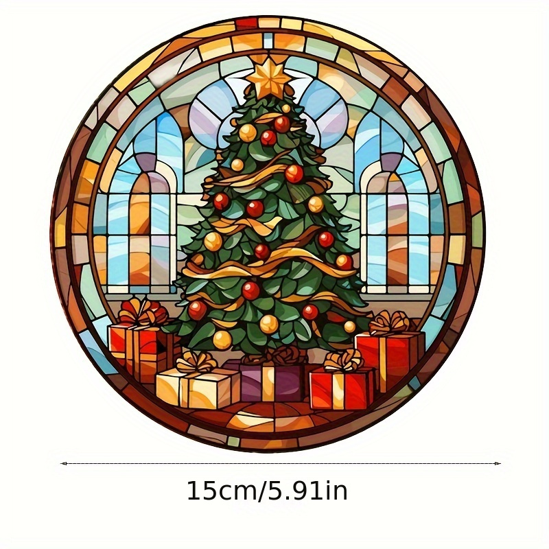 1pc, Boule De Noël En Acrylique Rond (5,91 Pouces * 5,91 Pouces / 15 Cm