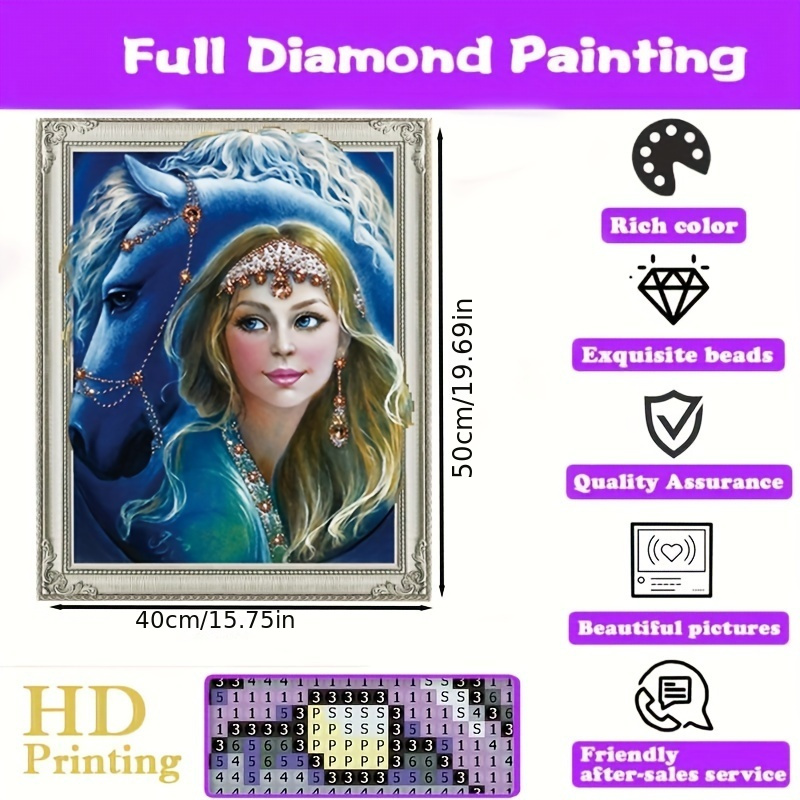 Cheap 5D DIY Diamond Art Painting Kits Portrait Woman Pictures Of  Rhinestones Diamond Embroidery Flower Mosaic Sale Wall Art