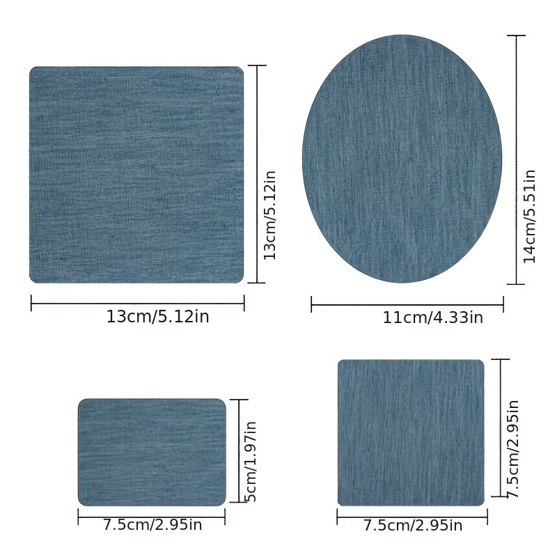 20PCS DIY Iron on Denim Patches Jeans Clothing Repair Kit - 4 Colors