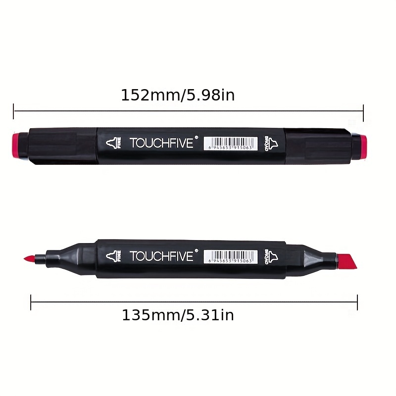 TouchFive Markers 36 Colors Broad Fine Sketch Pen Black case