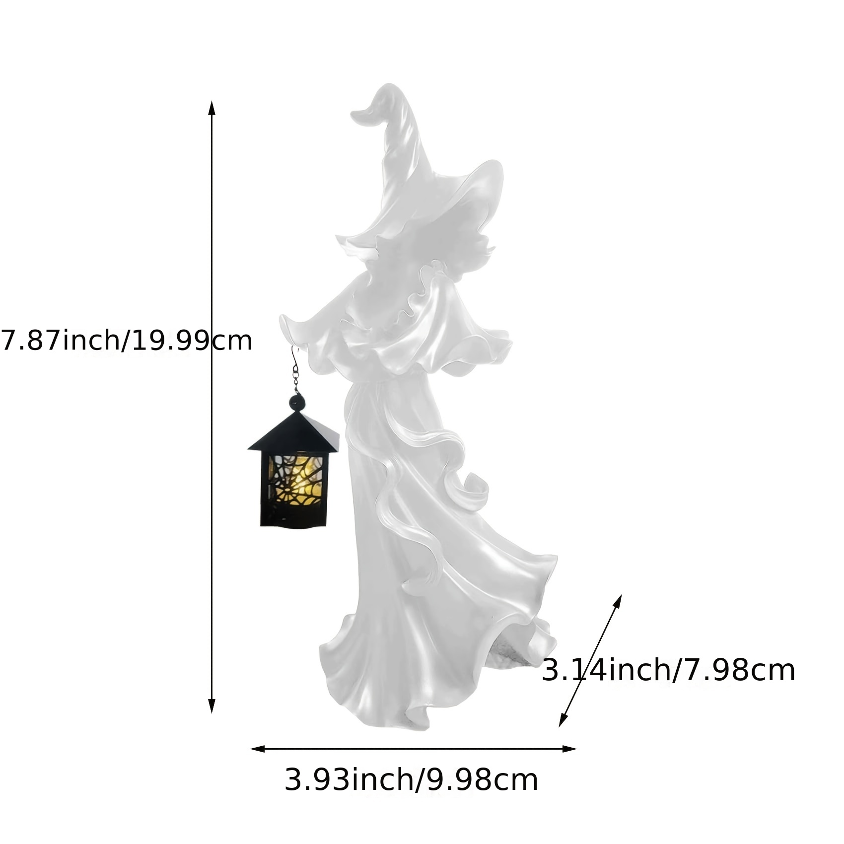 Witch Lantern Statue 2023 New Faceless Ghost Sculpture Temu