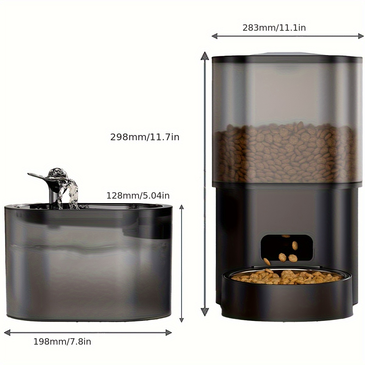 3l large capacity wi fi remote automatic cat feeder 2 5l wireless automatic dog drinking   with filter quiet   feeder and   system 7