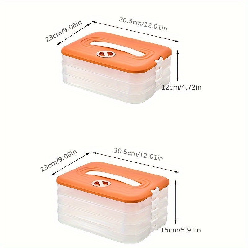 Food Storage Containers Household Dumpling Storage Box 2/3/4 Layer Freezing  Box