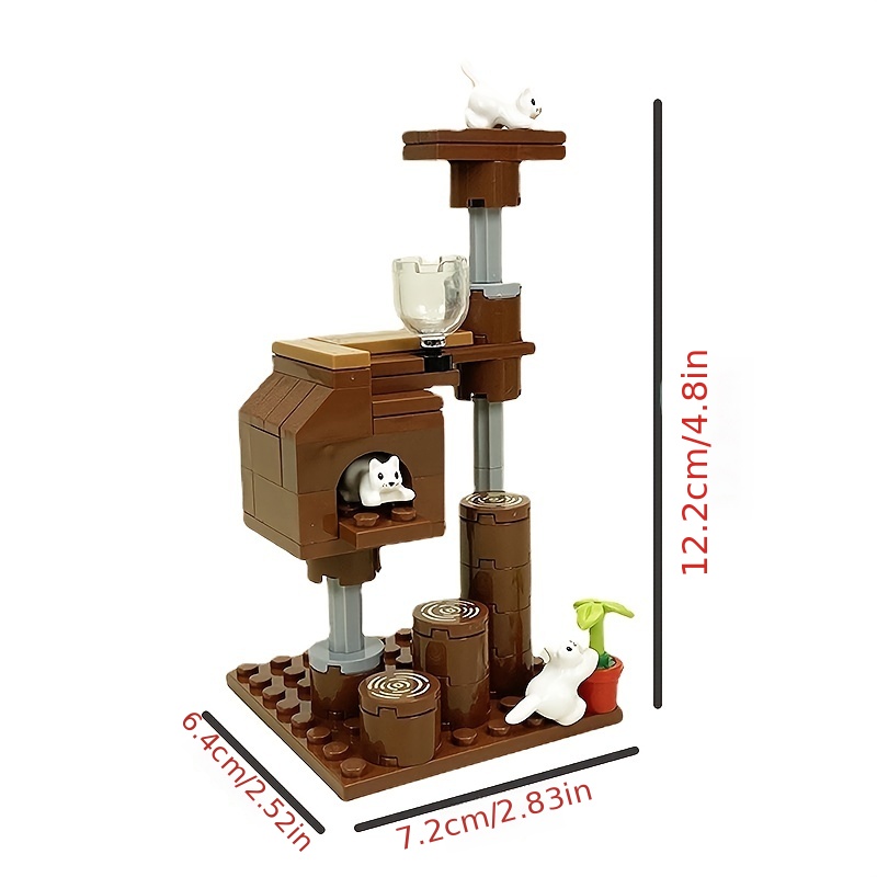 MOC Cattery Building Blocks Toys for Cats House