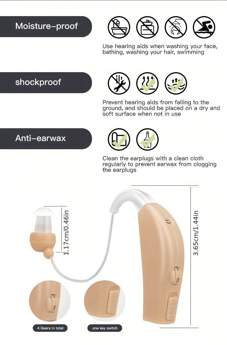 Invisible Hearing Amplifier Receiver Rechargeable Hearing Aids Ear Hearing Aid For Seniors Temu