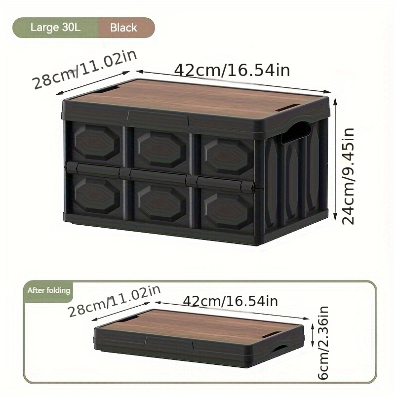 Outdoor Storage Box Folding Storage Box Wooden Board Cover - Temu