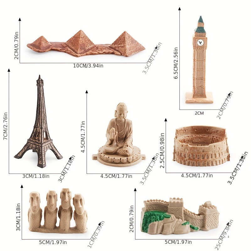 World Landmarks Models & Toys Set