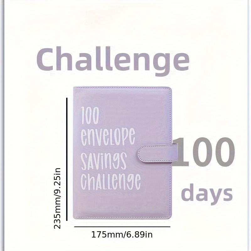Carpeta de desafío de 100 sobres, manera fácil y divertida de ahorrar  $5,050,100 sobres desafío de ahorro de dinero, libro de desafíos de ahorro  con
