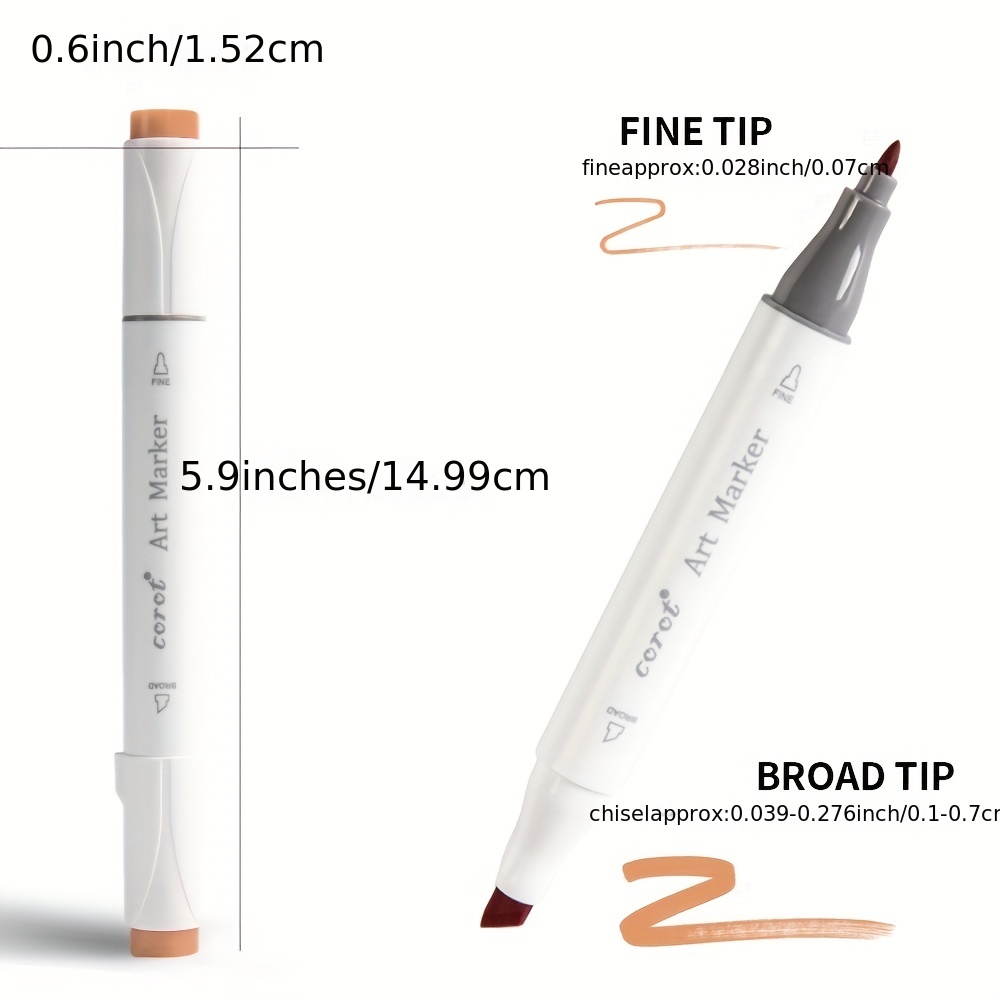 Artist Permanent Sketch Anime Skin Marker Pen Set for Skin Tone Pens  TouchNew 24 Color Dual Tip Twin Alcohol Based Marker Set