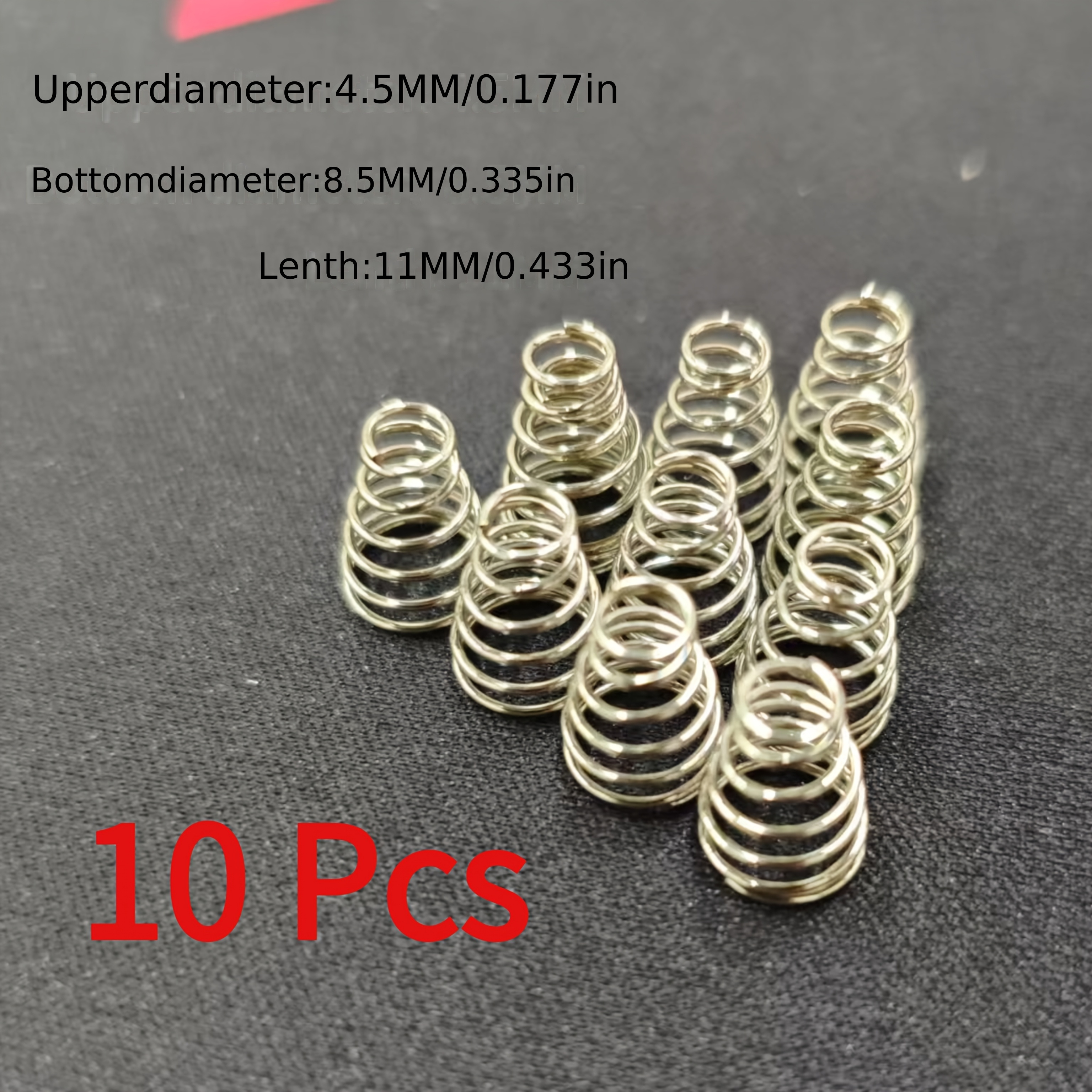 TEMU 10pcs 304 Stainless Steel Coil Springs - Durable & Flexible For Diy Projects, Home Repairs, Toy Accessories - High-quality Corrosion-resistant
