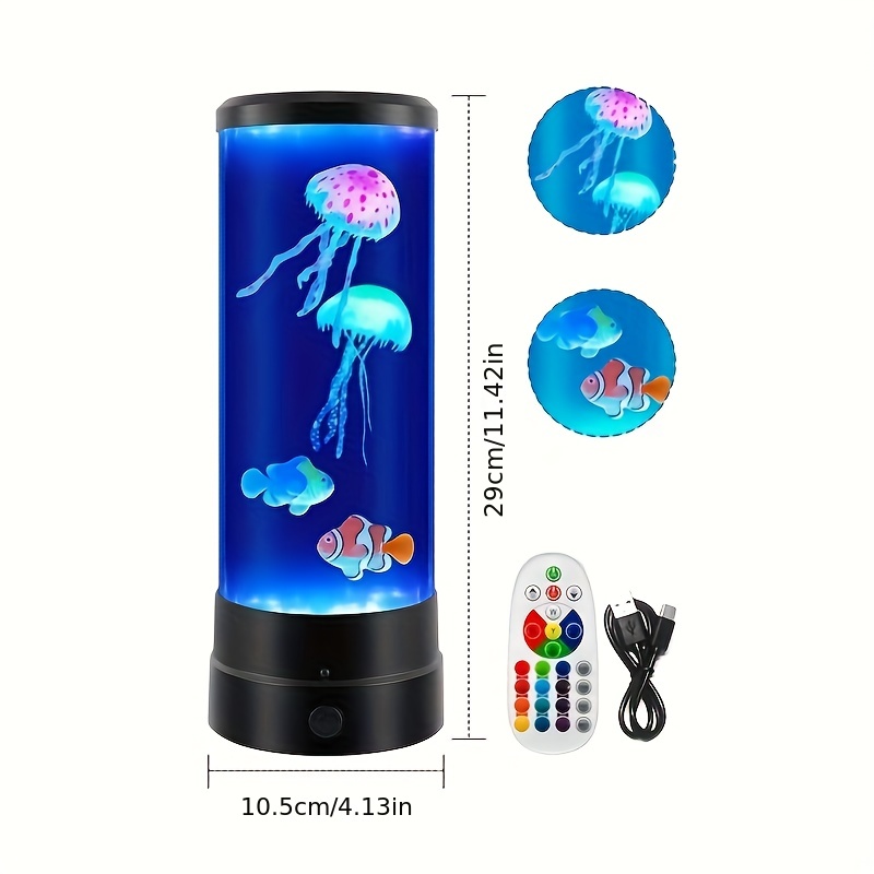 Led Medusa Lava Lampada Multicolore, Luce notturna Usb ricarica, Desktop  rotondo Mood Lamp Decorazione Toy Ft