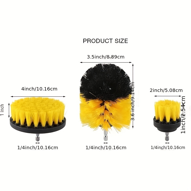 Hard Scrubbing Brush - 3 Pieces