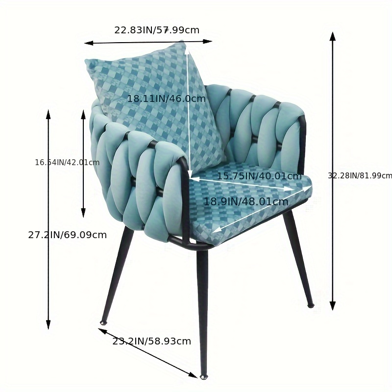 Modern Velvet Dining Chairs Handmade Woven Design Soft - Temu