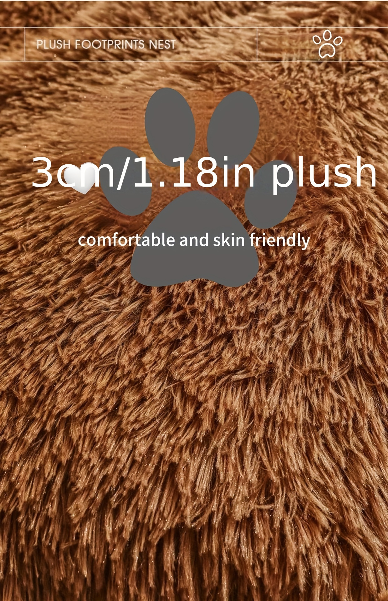   paw shaped pet bed dog nest long plush soft dog sleeping bed cushion sofa Product details 7