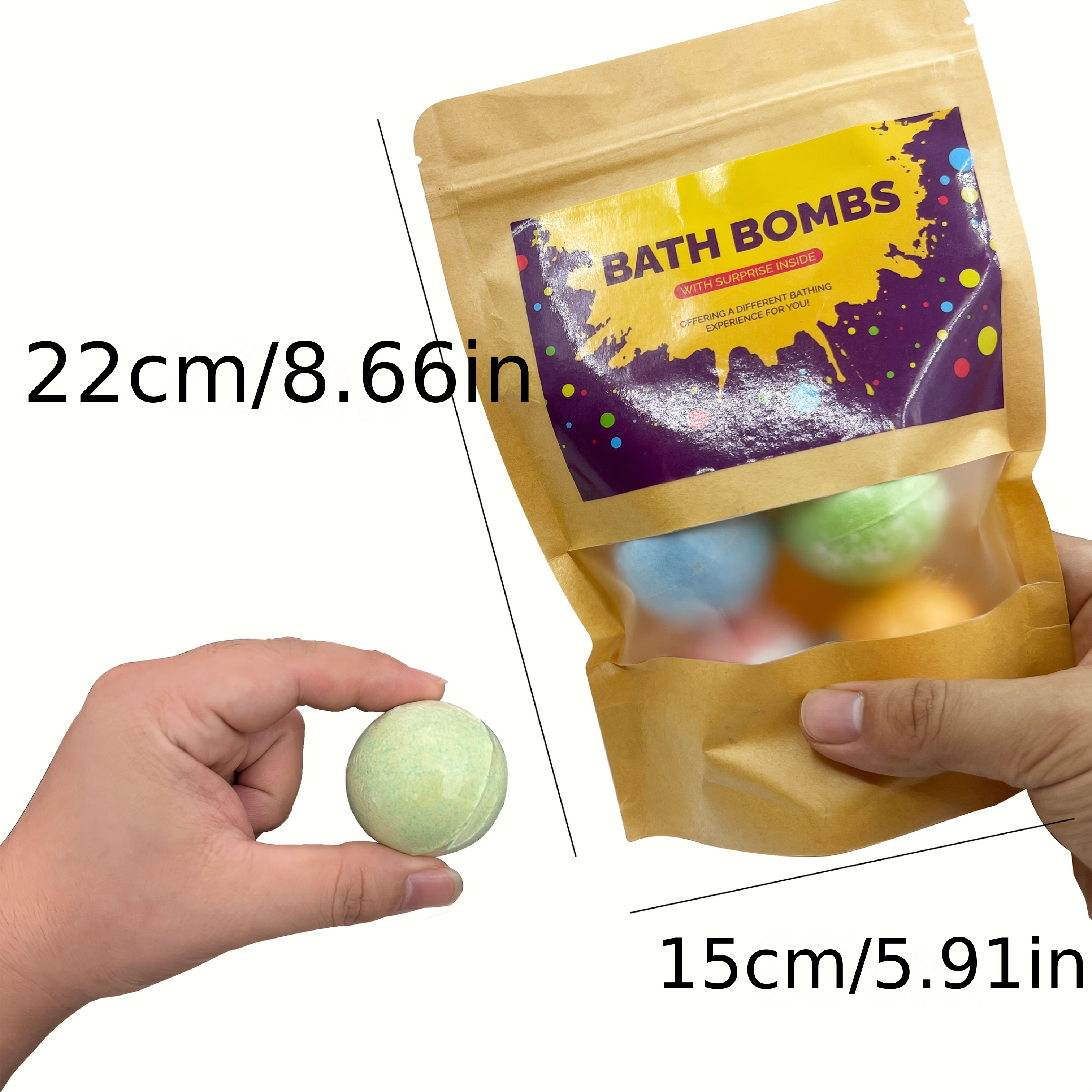 6pcs Surprise Bath Bombs with Random Animals Inside