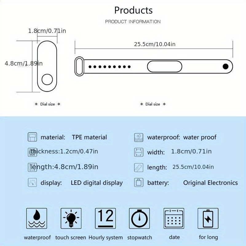 1pc Fashion Children s LED Touch Screen Watch, School Student Sports Electronic Watch, Ideal choice for Gifts details 2